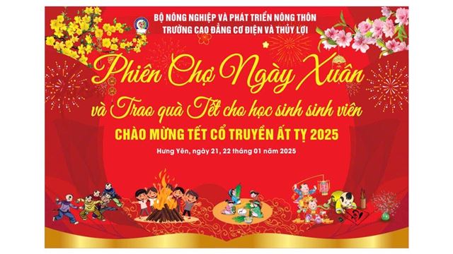 Chương trình Phiên Chợ ngày xuân và Trao quà Tết cho HSSV chào mừng Tết cổ truyền Ất Tỵ năm 2025