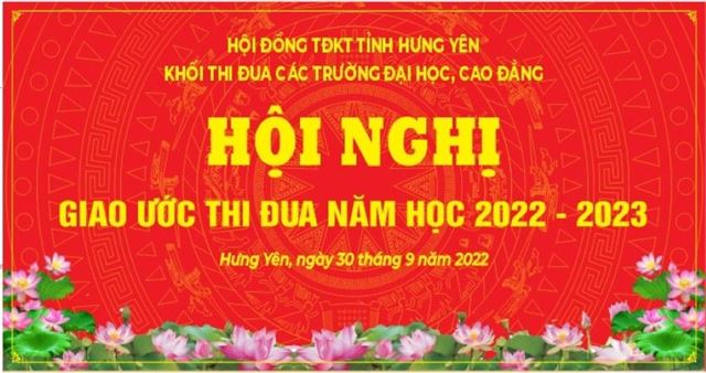Hội nghị Giao ước thi đua khối các trường đại học, cao đẳng tỉnh Hưng Yên năm học 2022-2023