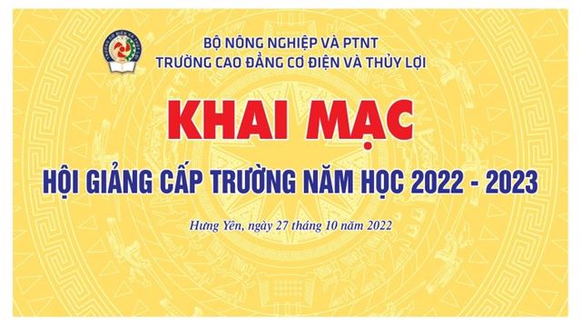 Khai mạc Hội giảng cấp trường năm học 2022-2023