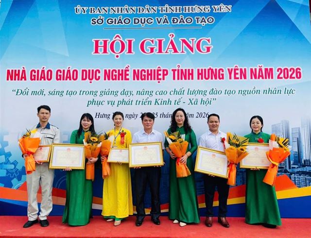 Trường CĐ Cơ điện và Thủy lợi Bắc Bộ xuất sắc đạt Giải Nhất toàn đoàn tại Hội giảng nhà giáo GDNN tỉnh Hưng Yên năm 2026