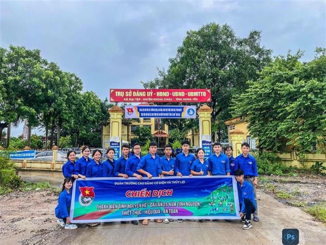 ĐOÀN TRƯỜNG CAO ĐẲNG CƠ ĐIỆN VÀ THỦY LỢI THAM DỰ PHÁT ĐỘNG RA QUÂN ĐỢT CAO ĐIỂM CHIẾN DỊCH MÙA HÈ XANH CẤP TỈNH NĂM 2024