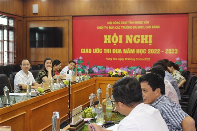 Hội nghị giao ước thi đua năm học 2022-2023 khối các trường đại học, cao đẳng tỉnh Hưng Yên
