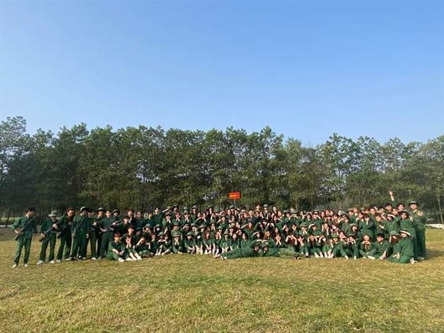 Kỳ quân sự của Sinh viên Trường Cao đẳng Cơ điện và Thủy lợi năm học 2023 - 2024